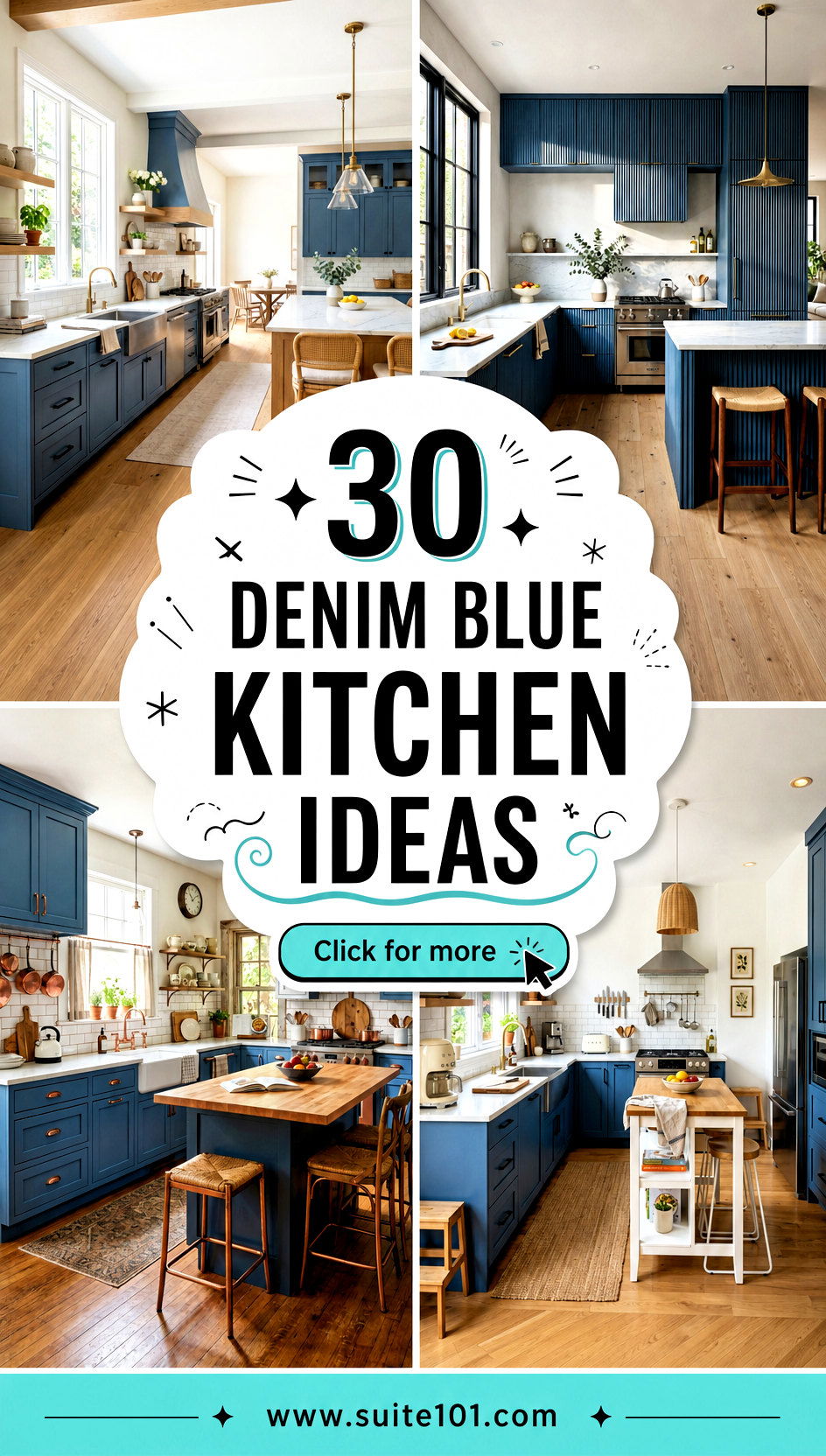 30 Denim Blue Kitchen Ideas For A Fresh Coastal Upgrade - 30 Denim Blue Kitchen Ideas For A Fresh, Coastal Upgrade
