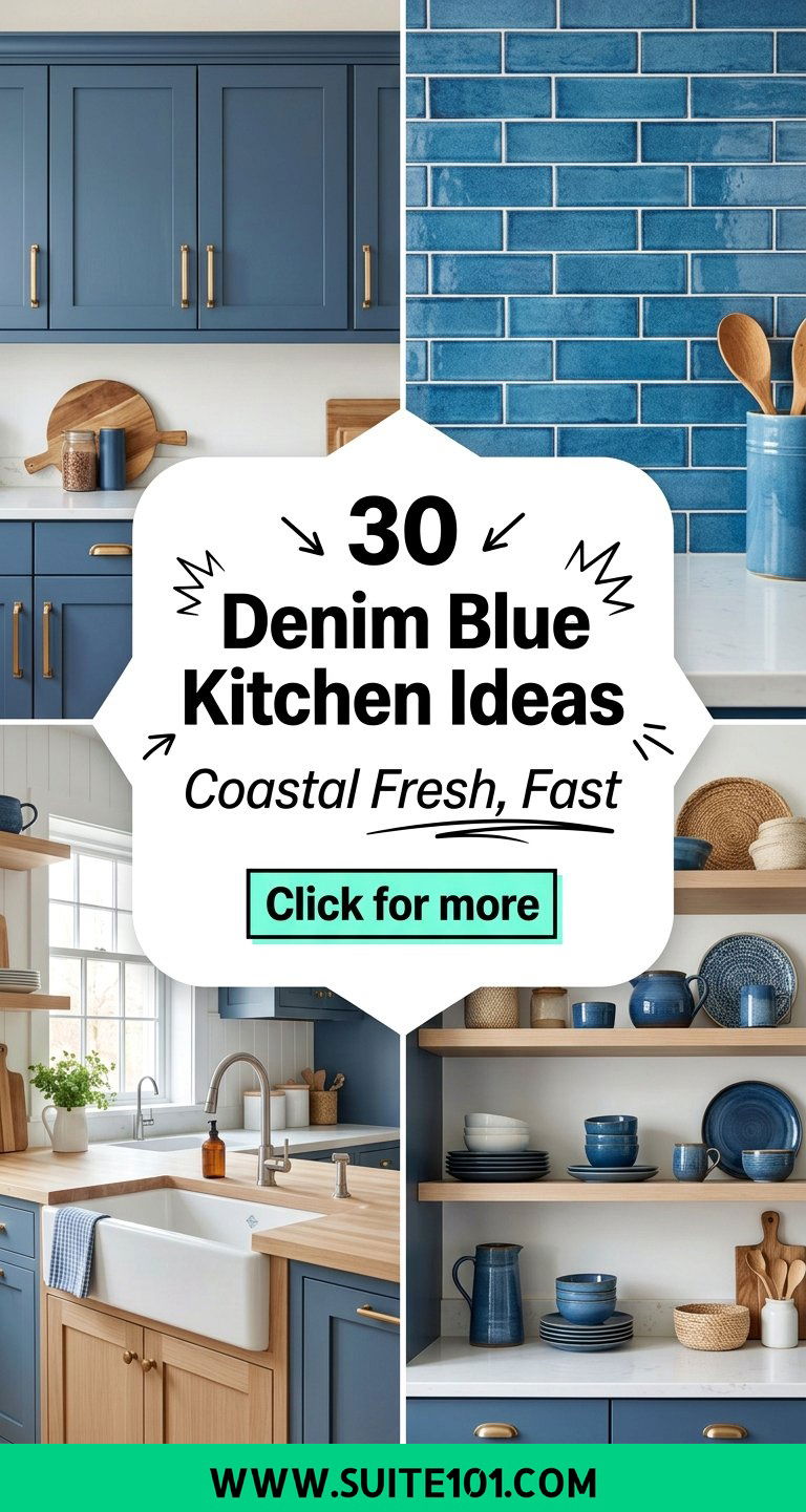 30 Denim Blue Kitchen Ideas For A Fresh Coastal Upgrade - 30 Denim Blue Kitchen Ideas For A Fresh, Coastal Upgrade