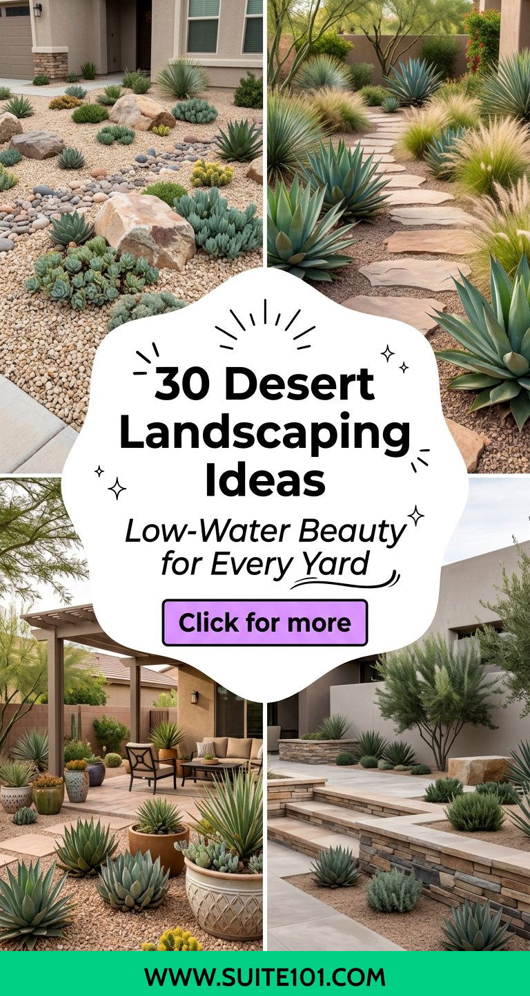 30 Desert Landscaping Ideas Low-Water Beauty for Every Yard - 30 Desert Landscaping Ideas: Low-Water Beauty for Every Yard