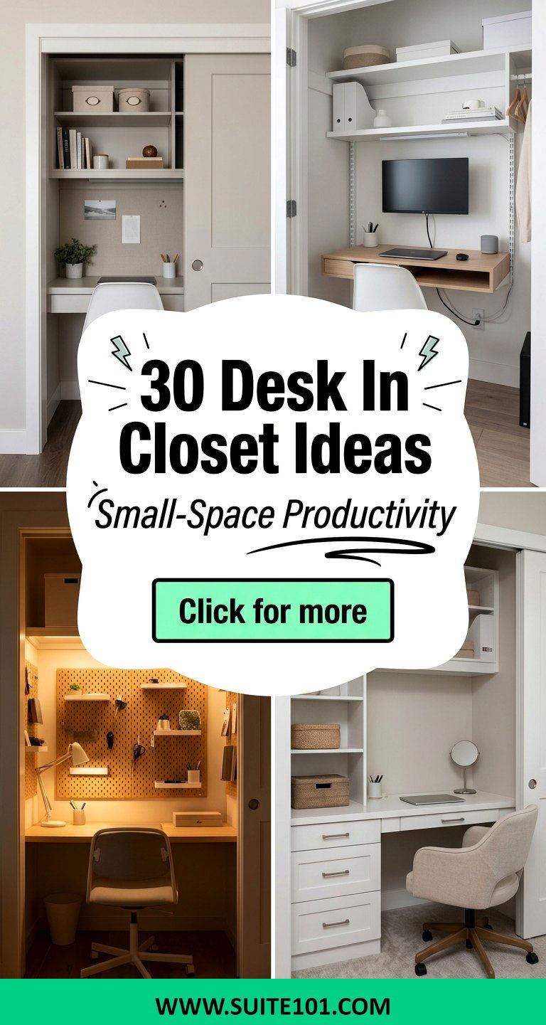 30 Desk In Closet Ideas Aesthetic for Small-Space Productivity - 30 Desk In Closet Ideas Aesthetic for Small-Space Productivity