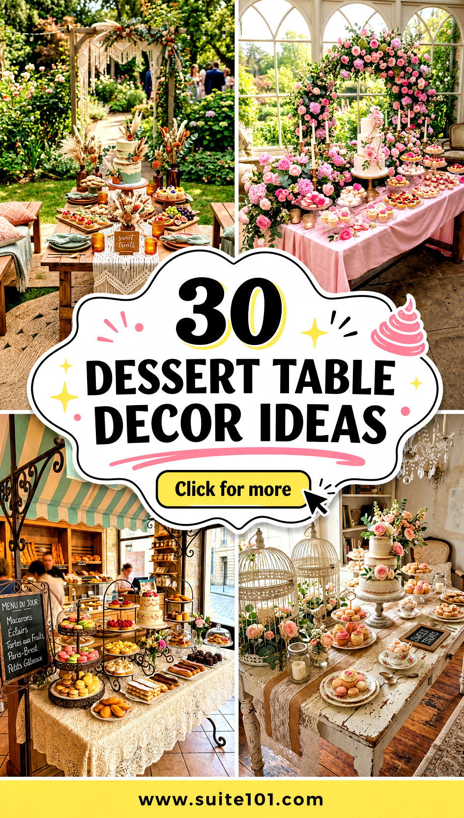 30 Dessert Table Decor Ideas for Instagram-Worthy Sweet Spreads - 30 Dessert Table Decor Ideas for Instagram-Worthy Sweet Spreads