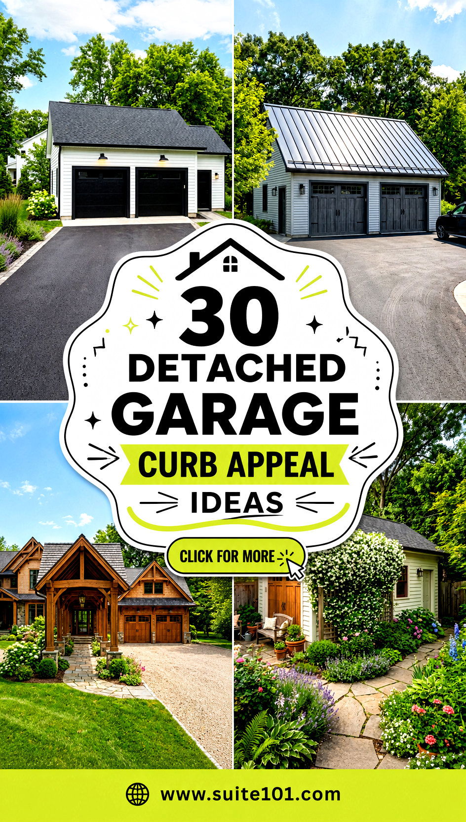 30 Detached Garage Curb Appeal Ideas to Upgrade Your Home - 30 Detached Garage Curb Appeal Ideas to Upgrade Your Home