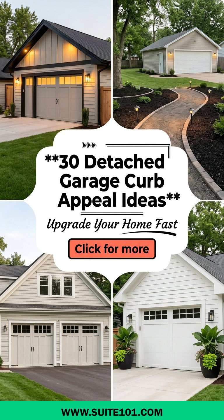 30 Detached Garage Curb Appeal Ideas to Upgrade Your Home - 30 Detached Garage Curb Appeal Ideas to Upgrade Your Home