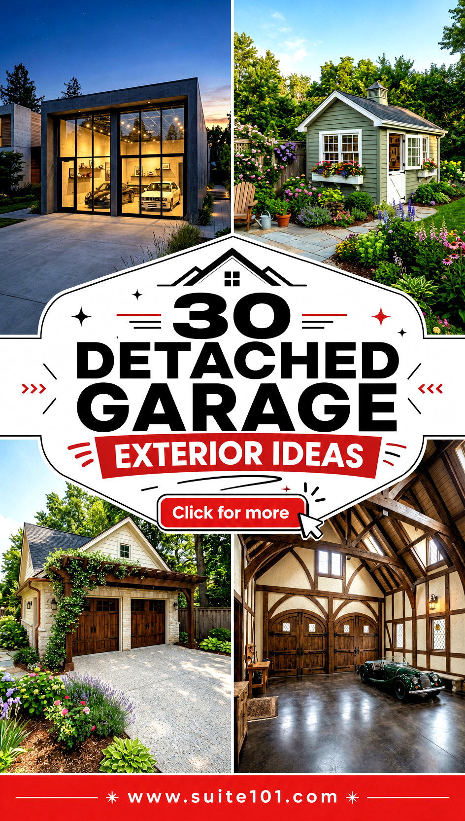 30 Detached Garage Exterior Ideas for a Cleaner Curb-Ready Look - 30 Detached Garage Exterior Ideas for a Cleaner, Curb-Ready Look