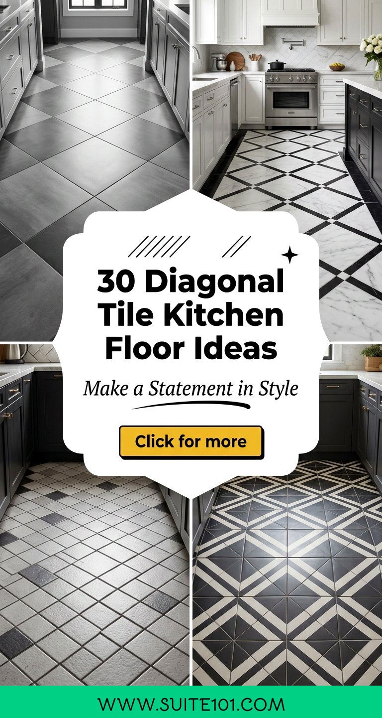 30 Diagonal Tile Kitchen Floor Ideas That Make a Statement - 30 Diagonal Tile Kitchen Floor Ideas That Make a Statement