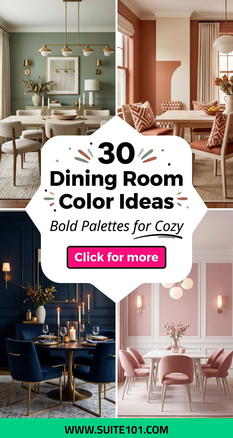 30 Dining Room Color Ideas Bold Palettes for Cozy Gatherings - 30 Dining Room Color Ideas: Bold Palettes for Cozy Gatherings