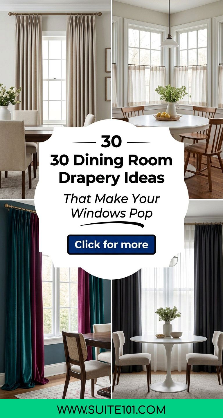 30 Dining Room Drapery Ideas That Make Your Windows Pop - 30 Dining Room Drapery Ideas That Make Your Windows Pop