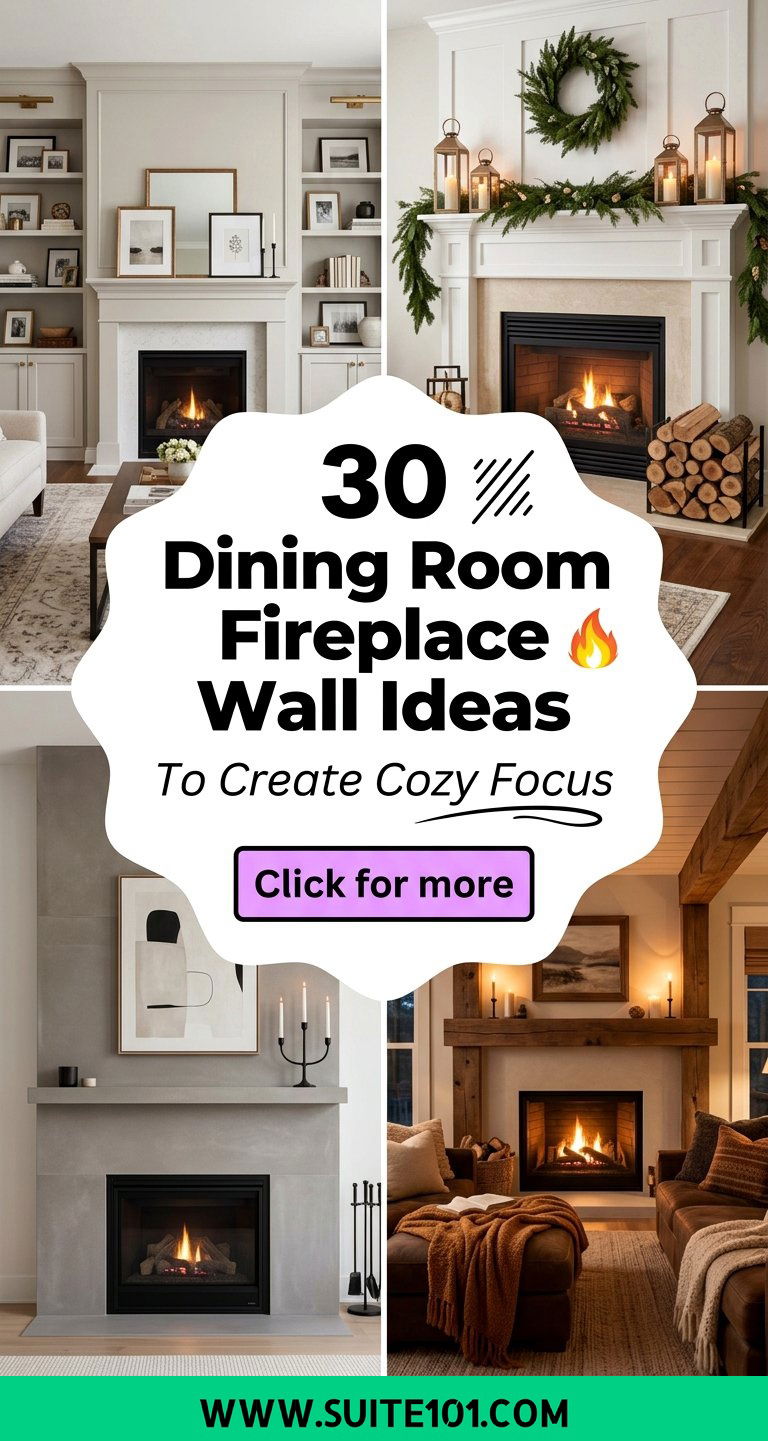 30 Dining Room Fireplace Wall Ideas To Create Cozy Focus - 30 Dining Room Fireplace Wall Ideas To Create Cozy Focus