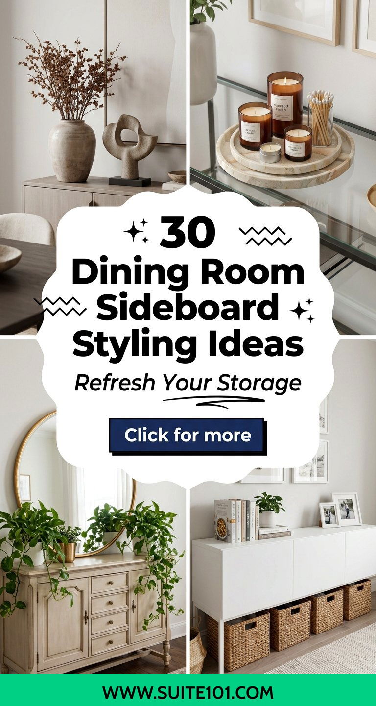 30 Dining Room Sideboard Styling Ideas To Refresh Your Storage - 30 Dining Room Sideboard Styling Ideas To Refresh Your Storage