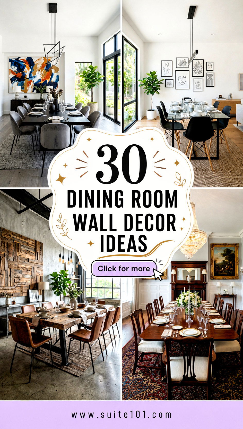 30 Dining Room Wall Decor Ideas for a Warm Stylish Look - 30 Dining Room Wall Decor Ideas for a Warm, Stylish Look