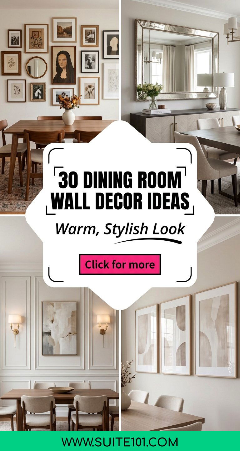 30 Dining Room Wall Decor Ideas for a Warm Stylish Look - 30 Dining Room Wall Decor Ideas for a Warm, Stylish Look