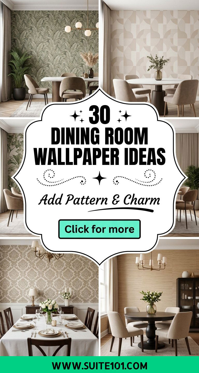 30 Dining Room Wallpaper Ideas to Add Pattern and Charm - 30 Dining Room Wallpaper Ideas to Add Pattern and Charm