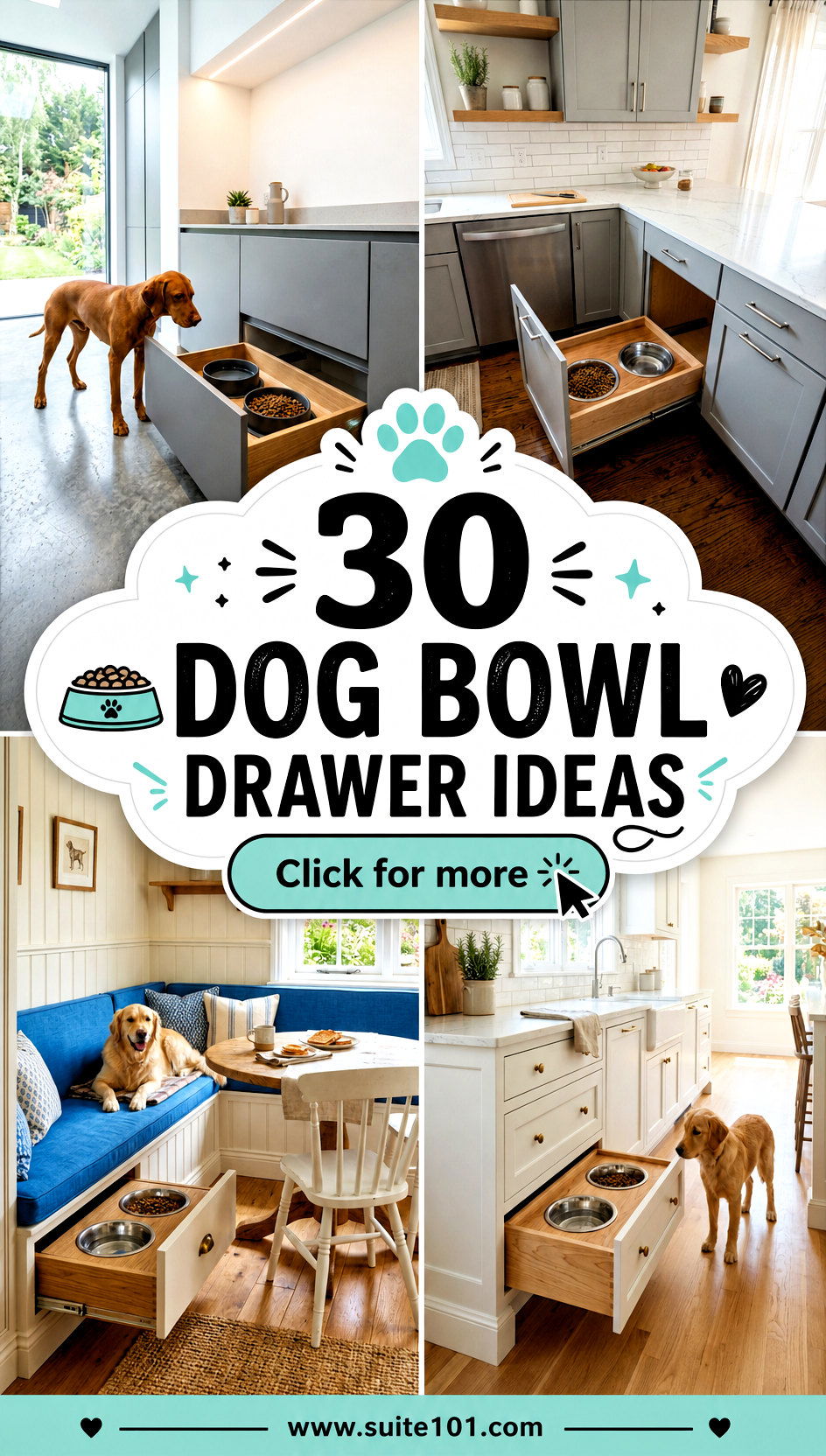 30 Dog Bowl Drawer Ideas to Keep Meals Tidy and Accessible - 30 Dog Bowl Drawer Ideas to Keep Meals Tidy and Accessible