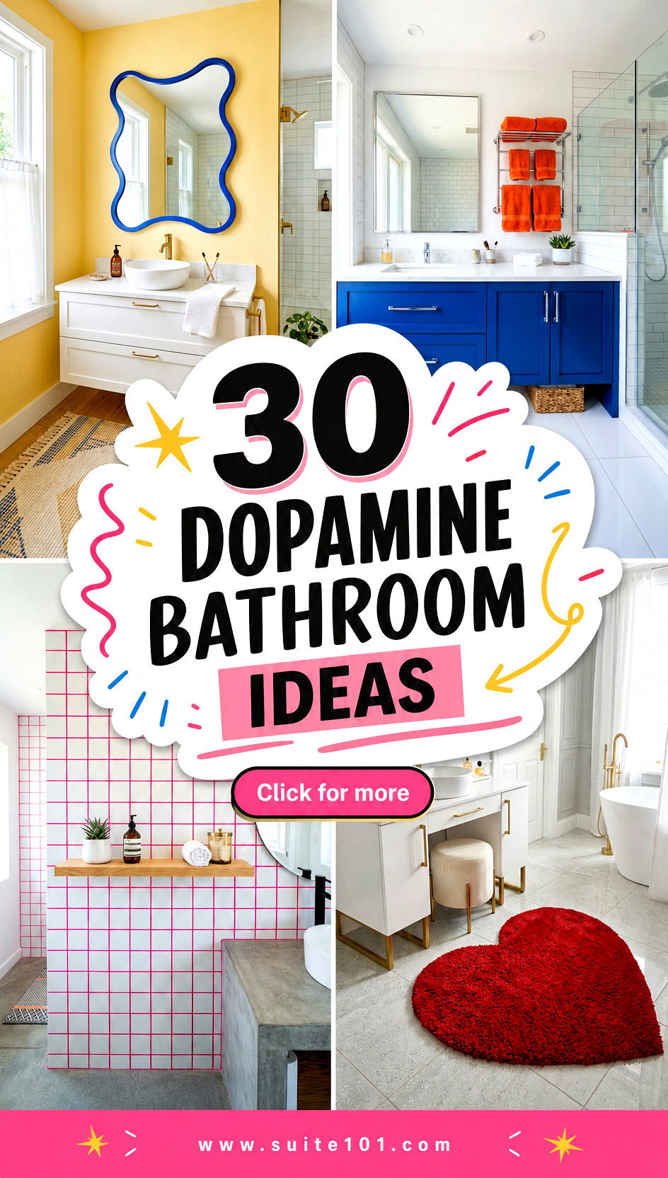 30 Dopamine Bathroom Ideas for a Fresh Feel-Good Reset at Home - 30 Dopamine Bathroom Ideas for a Fresh, Feel-Good Reset at Home