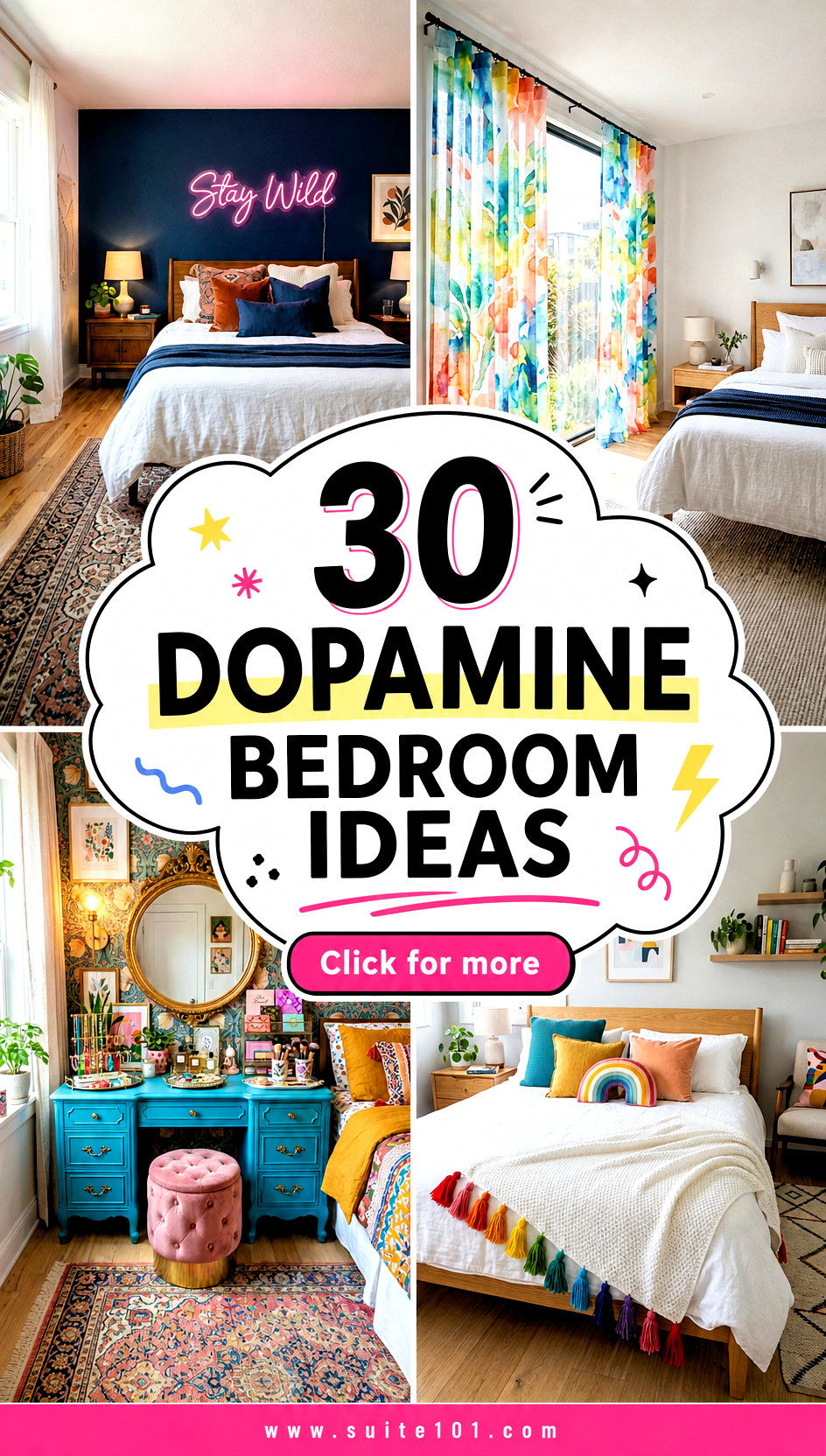 30 Dopamine Bedroom Ideas Brighten Moods with Fun Decor - 30 Dopamine Bedroom Ideas: Brighten Moods with Fun Decor