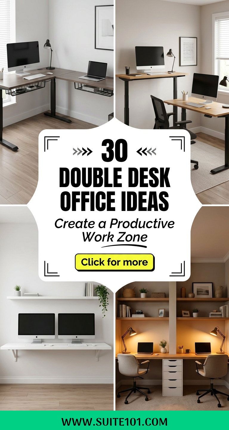 30 Double Desk Office Ideas Create a Productive Work Zone - 30 Double Desk Office Ideas: Create a Productive Work Zone