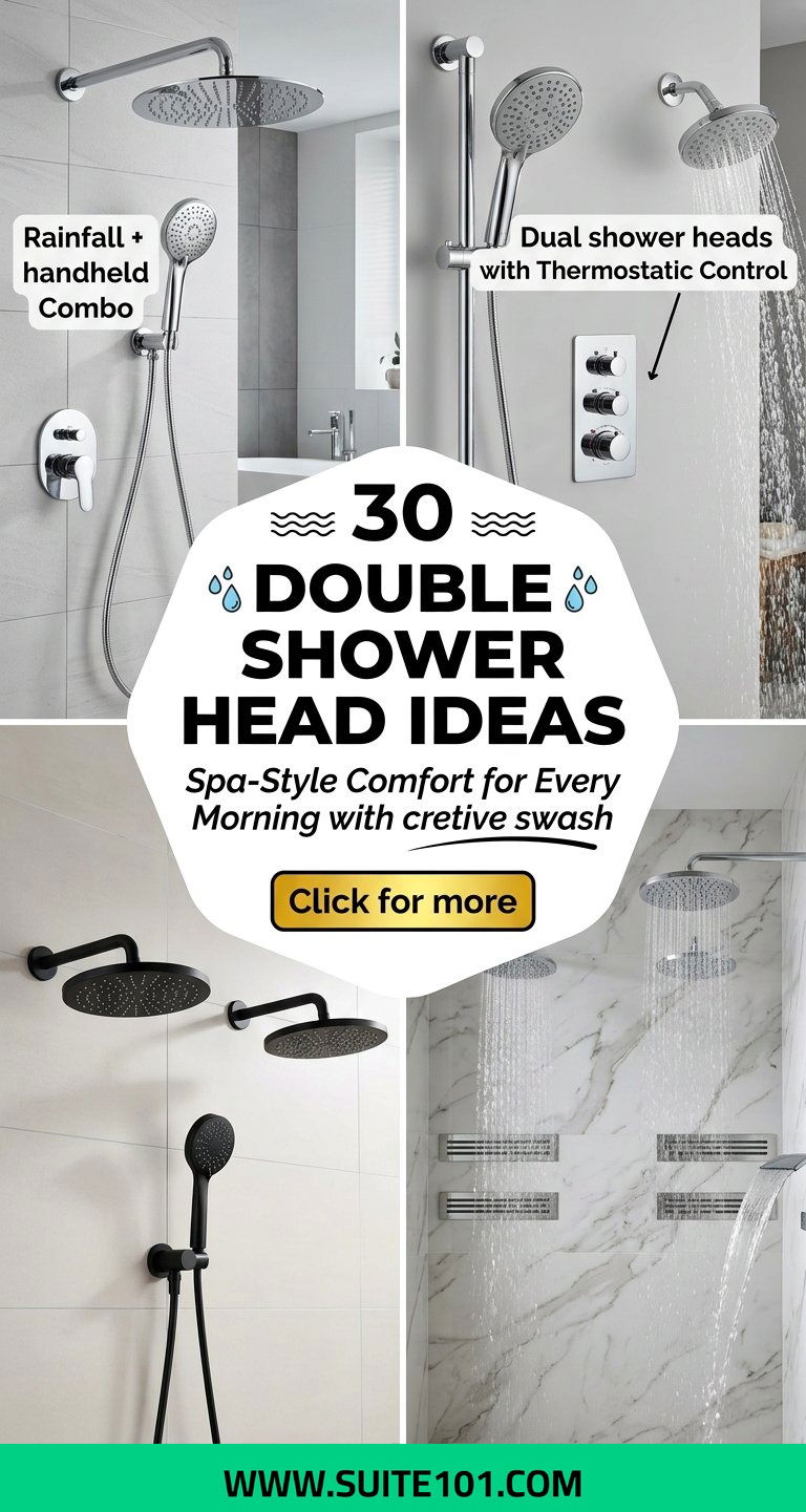 30 Double Shower Head Ideas Spa-Style Comfort for Every Morning - 30 Double Shower Head Ideas: Spa-Style Comfort for Every Morning