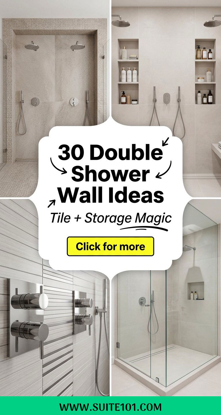 30 Double Shower Wall Ideas for Tile Storage and Style - 30 Double Shower Wall Ideas for Tile, Storage, and Style