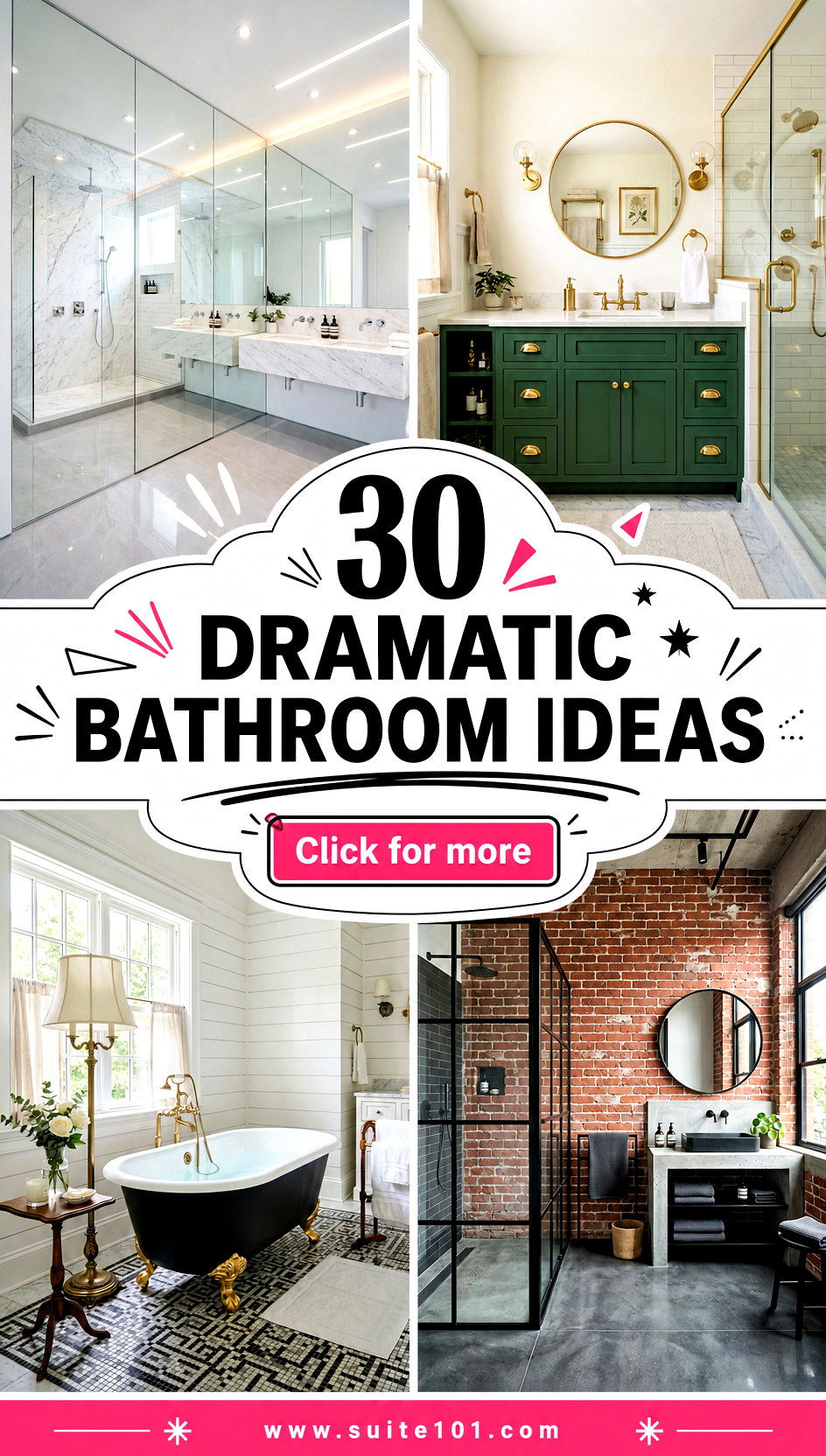 30 Dramatic Bathroom Ideas for a Bold Spa-Like Transformation - 30 Dramatic Bathroom Ideas for a Bold, Spa-Like Transformation