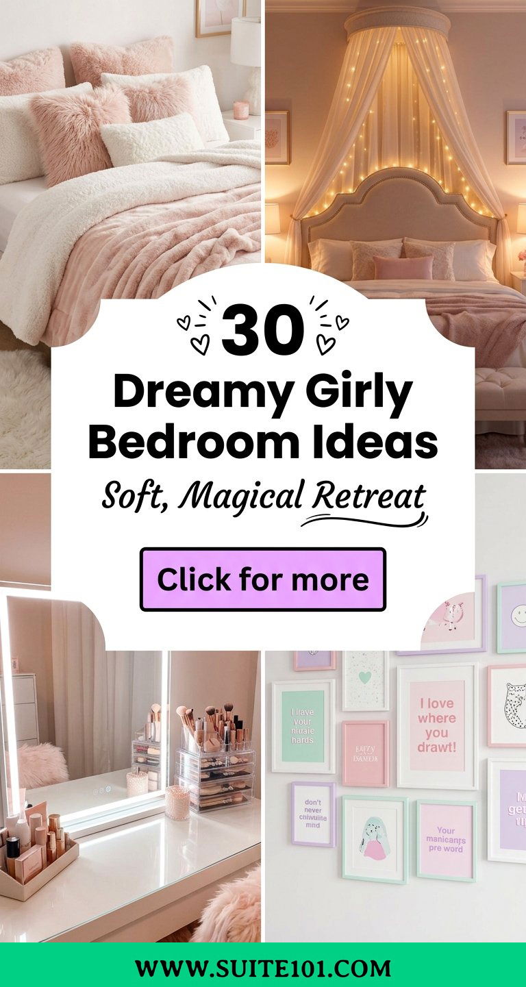 30 Dreamy Girly Bedroom Ideas for a Soft Magical Retreat - 30 Dreamy Girly Bedroom Ideas for a Soft, Magical Retreat
