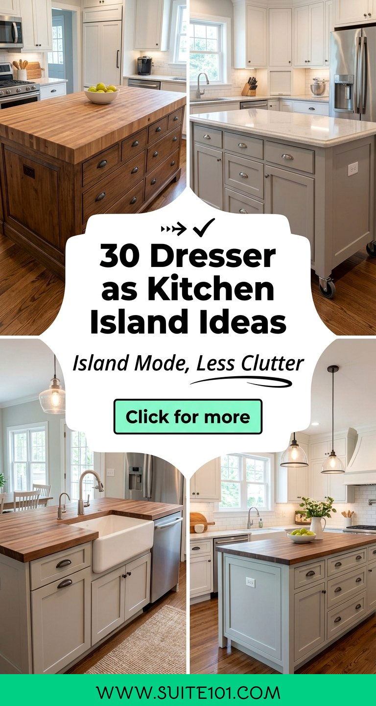30 Dresser as Kitchen Island Ideas for Extra Storage Style - 30 Dresser as Kitchen Island Ideas for Extra Storage Style