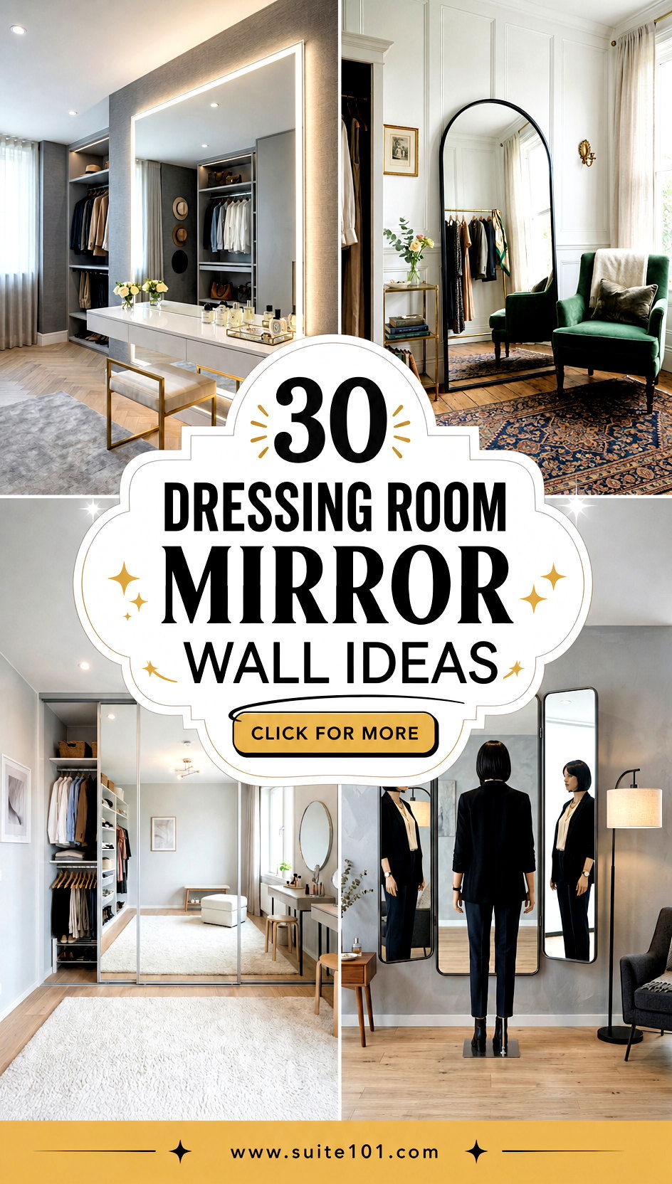 30 Dressing Room Mirror Wall Ideas for a High-End Look Today - 30 Dressing Room Mirror Wall Ideas for a High-End Look Today