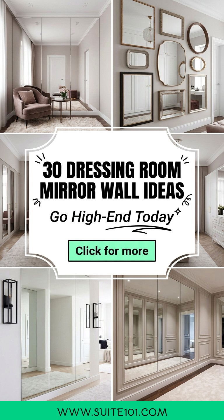 30 Dressing Room Mirror Wall Ideas for a High-End Look Today - 30 Dressing Room Mirror Wall Ideas for a High-End Look Today