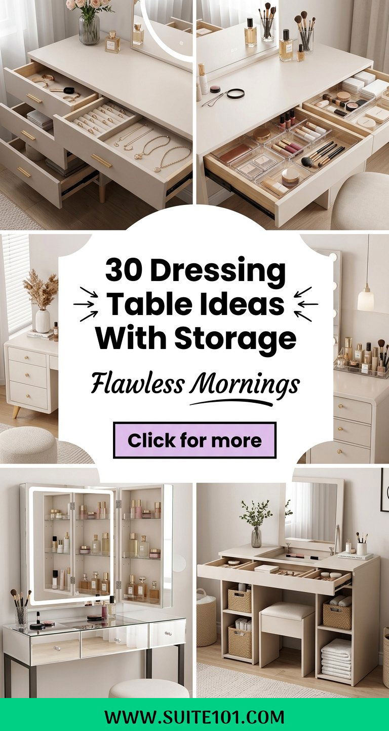 30 Dressing Table Ideas With Storage for Flawless Mornings - 30 Dressing Table Ideas With Storage for Flawless Mornings