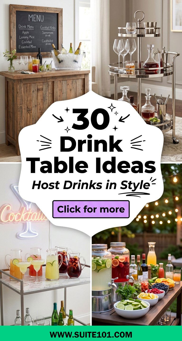 30 Drink Table Ideas for Hosting Drinks in Style - 30 Drink Table Ideas for Hosting Drinks in Style