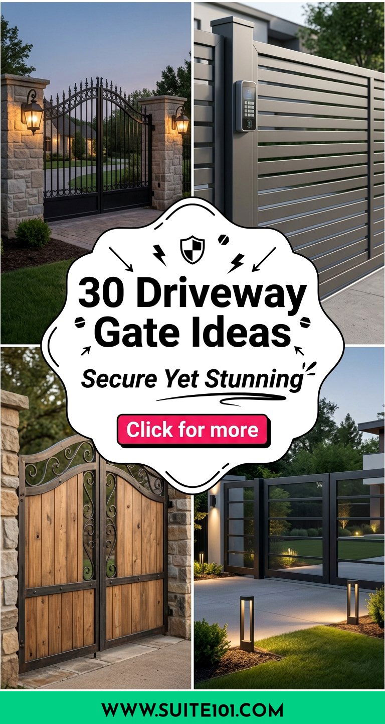 30 Driveway Gate Ideas to Upgrade Security and Style - 30 Driveway Gate Ideas to Upgrade Security and Style