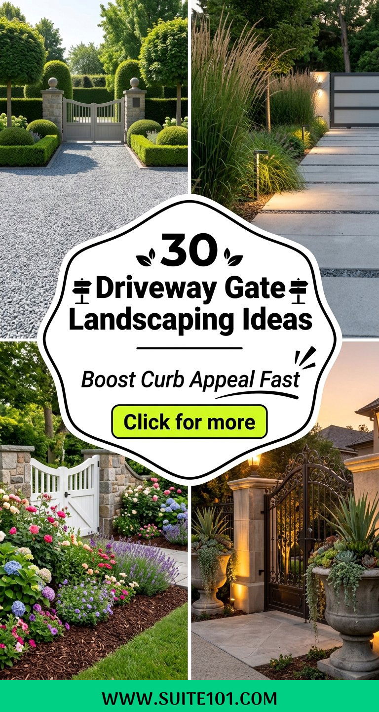 30 Driveway Gate Landscaping Ideas to Boost Curb Appeal Quickly - 30 Driveway Gate Landscaping Ideas to Boost Curb Appeal Quickly