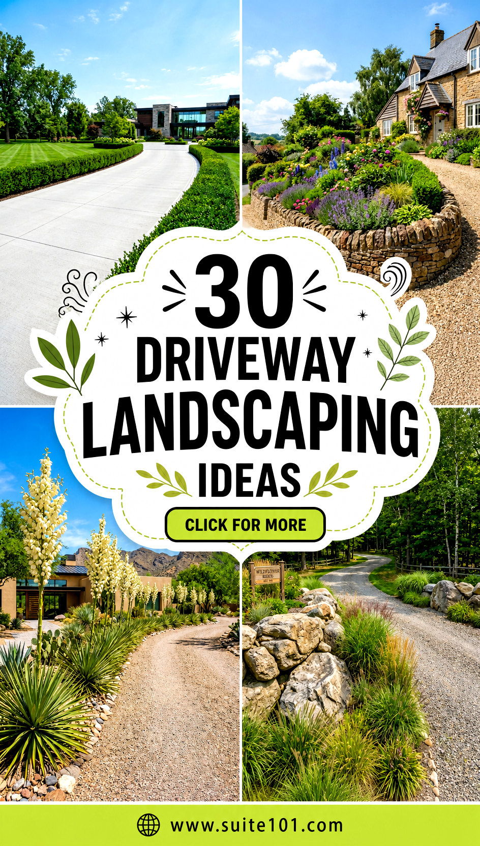 30 Driveway Landscaping Ideas for a Beautiful First Impression - 30 Driveway Landscaping Ideas for a Beautiful First Impression