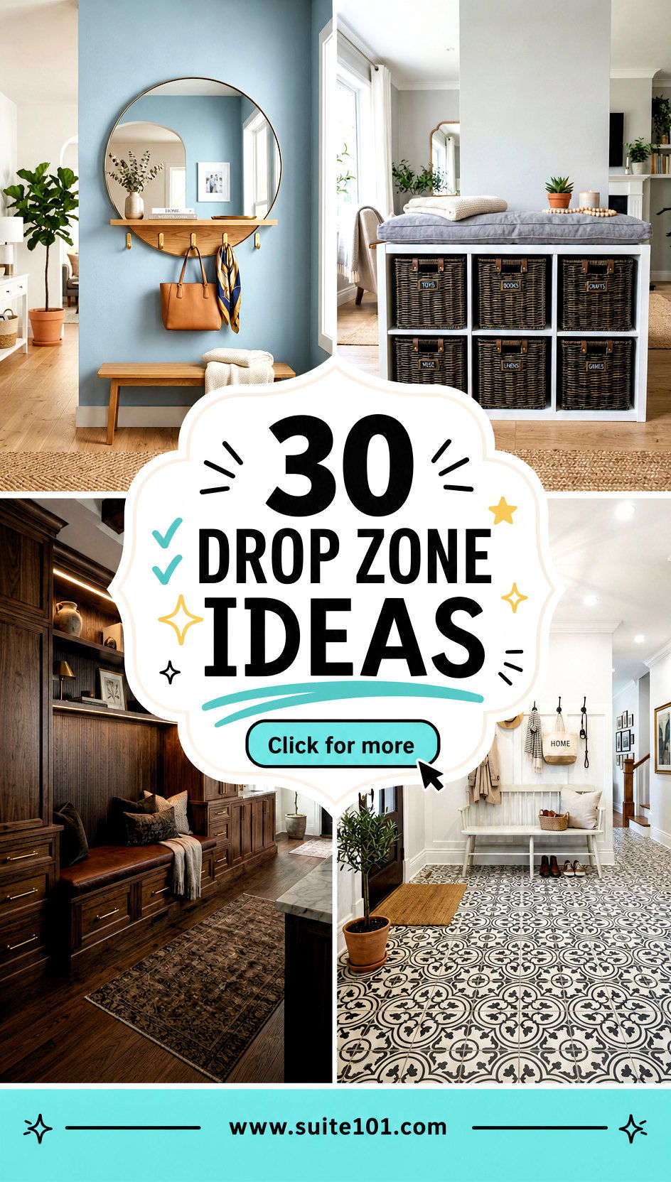 30 Drop Zone Ideas to Organize Every Busy Day at Home Quickly - 30 Drop Zone Ideas to Organize Every Busy Day at Home Quickly