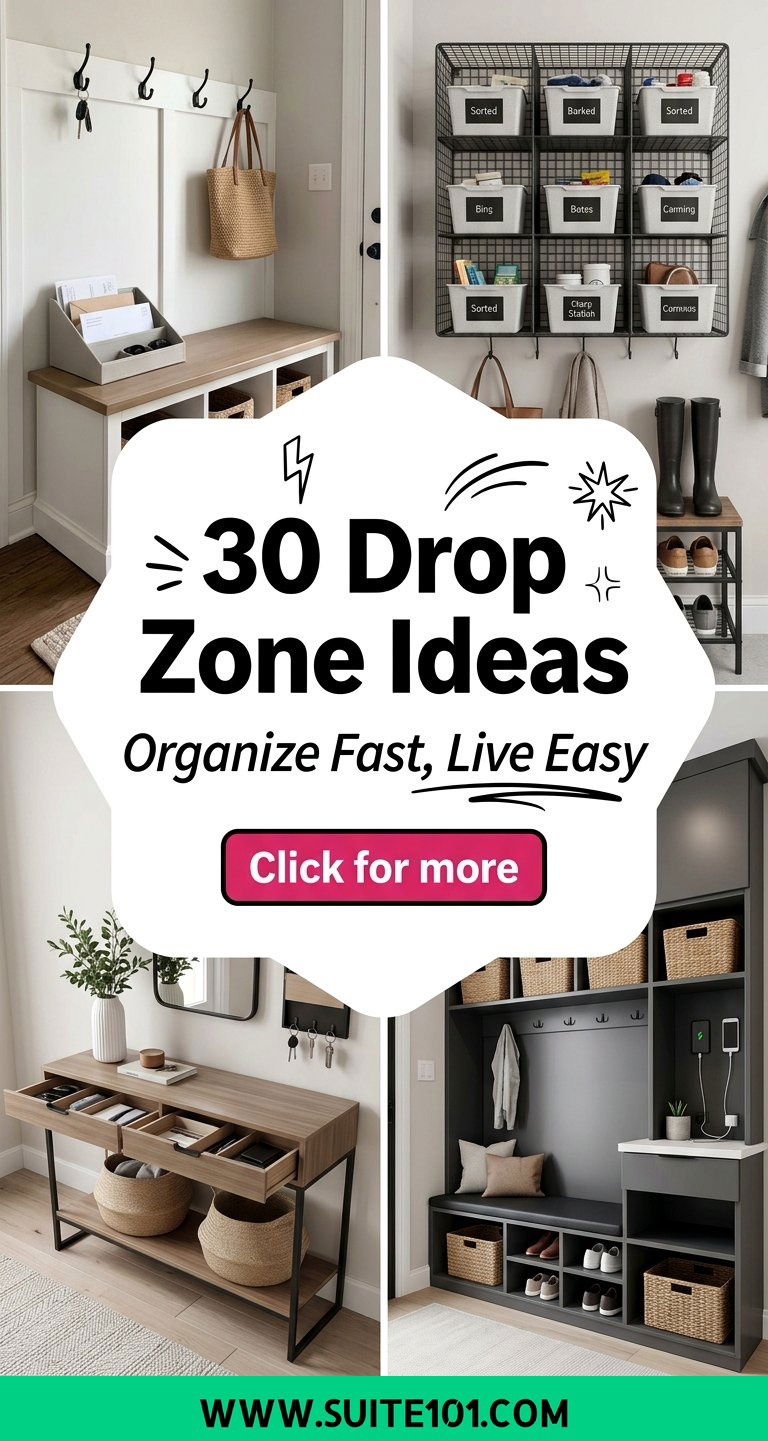 30 Drop Zone Ideas to Organize Every Busy Day at Home Quickly - 30 Drop Zone Ideas to Organize Every Busy Day at Home Quickly