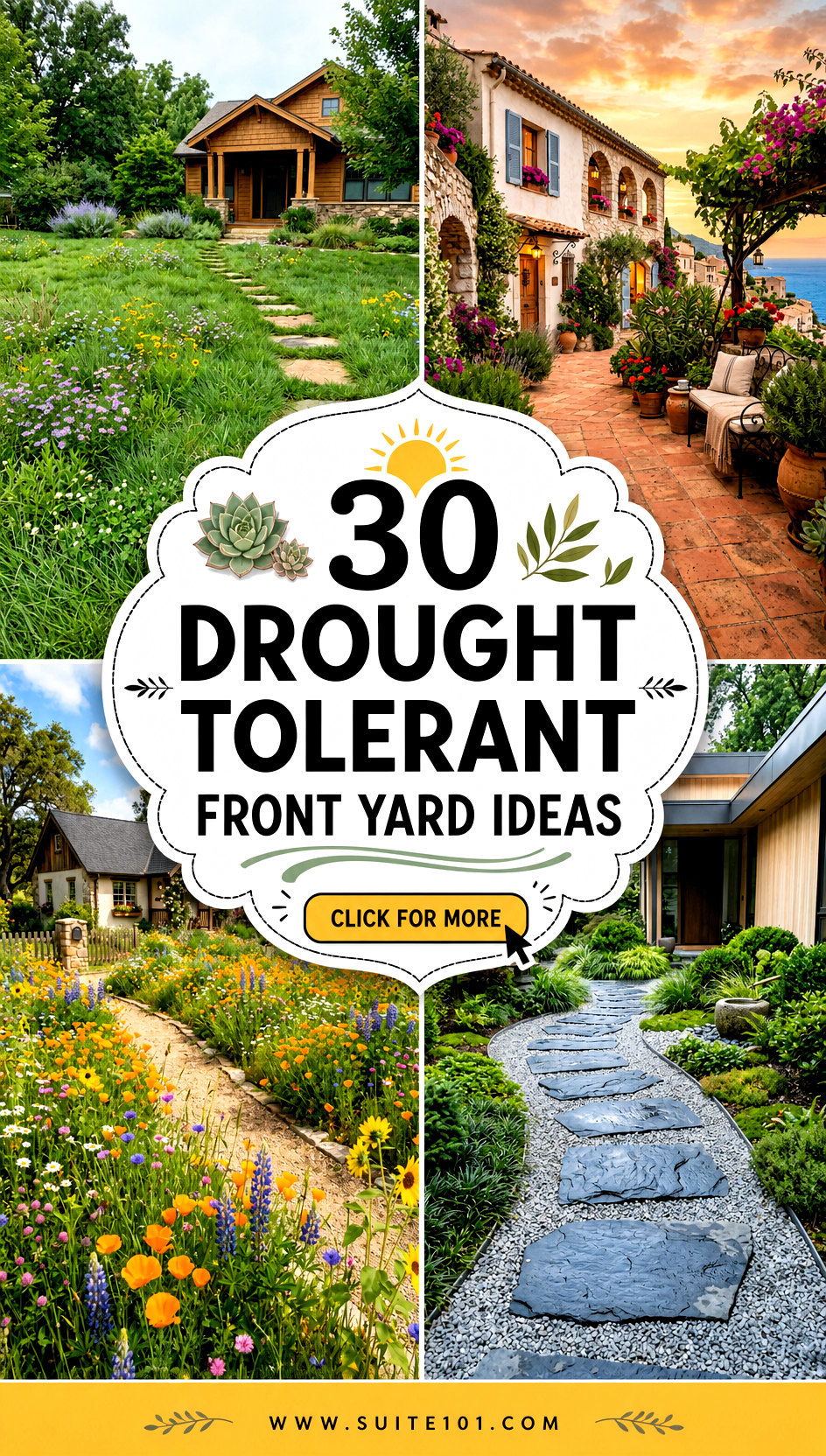 30 Drought Tolerant Front Yard Ideas for a Great Low-Water Look - 30 Drought Tolerant Front Yard Ideas for a Great Low-Water Look