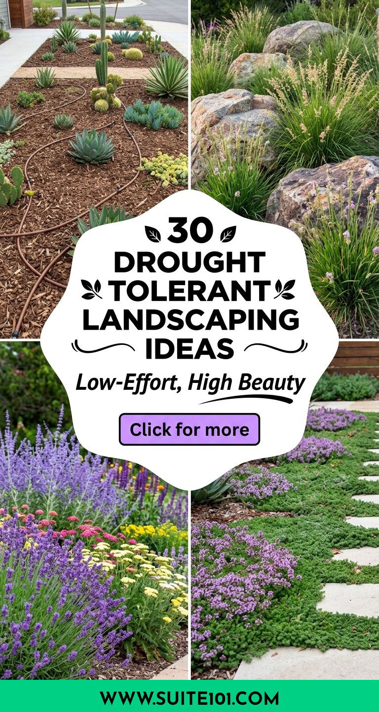 30 Drought Tolerant Landscaping Ideas for a Yard With Low Effort - 30 Drought Tolerant Landscaping Ideas for a Yard With Low Effort