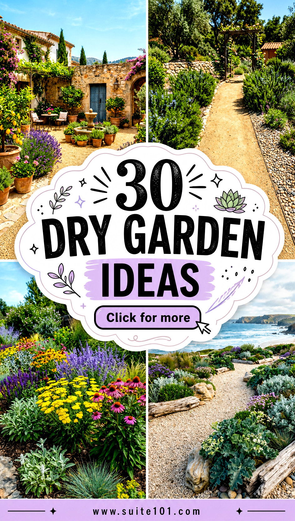 30 Dry Garden Ideas for Waterwise Color All Year Round - 30 Dry Garden Ideas for Waterwise Color All Year Round