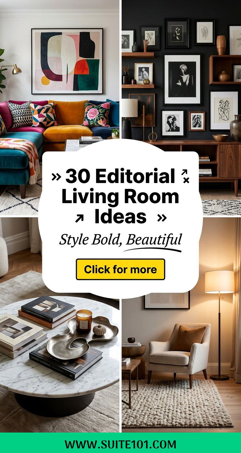 30 Editorial Living Room Ideas to Style a Bold Beautiful Space - 30 Editorial Living Room Ideas to Style a Bold, Beautiful Space