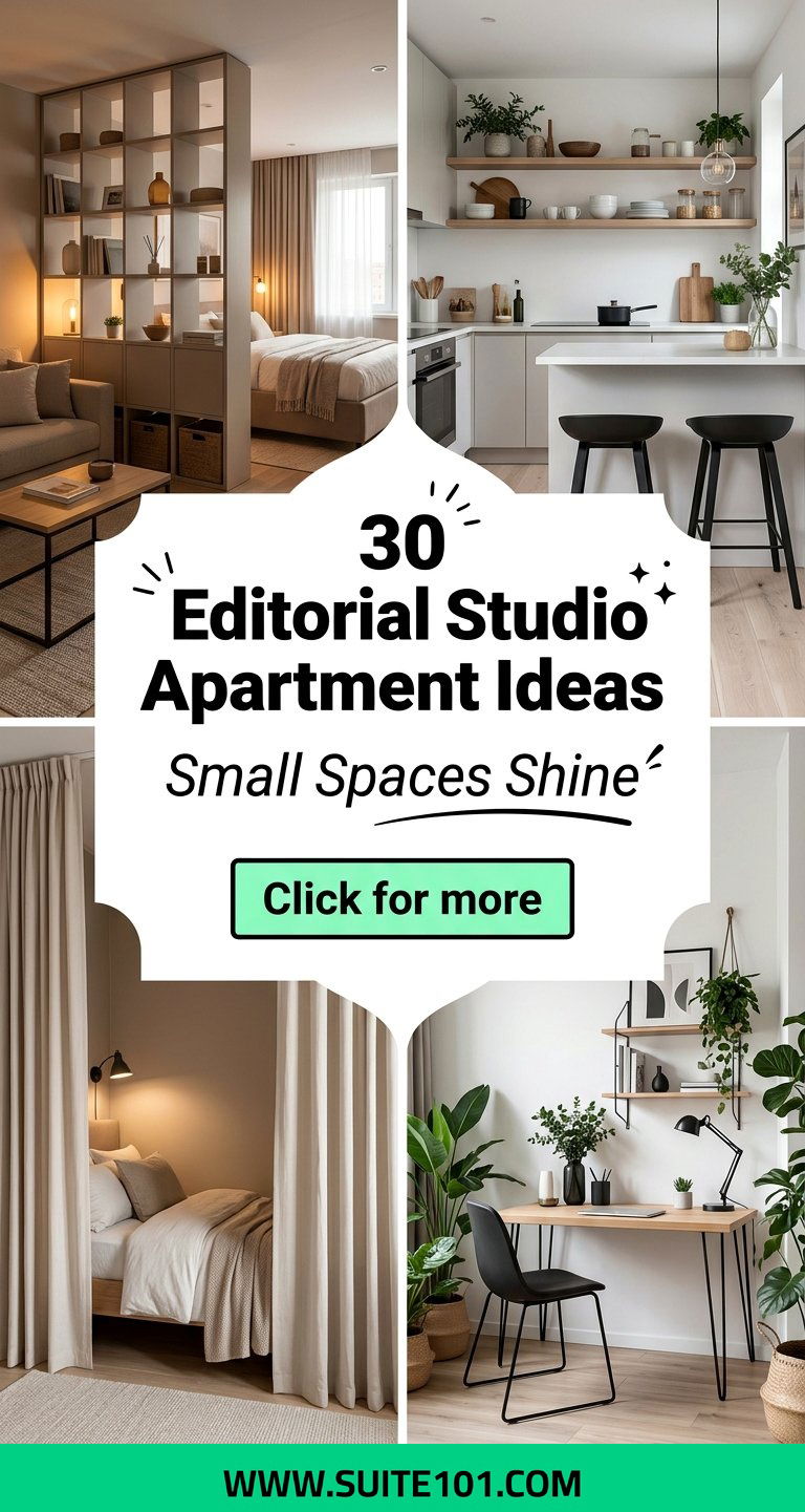 30 Editorial Studio Apartment Ideas to Make Small Spaces Shine - 30 Editorial Studio Apartment Ideas to Make Small Spaces Shine