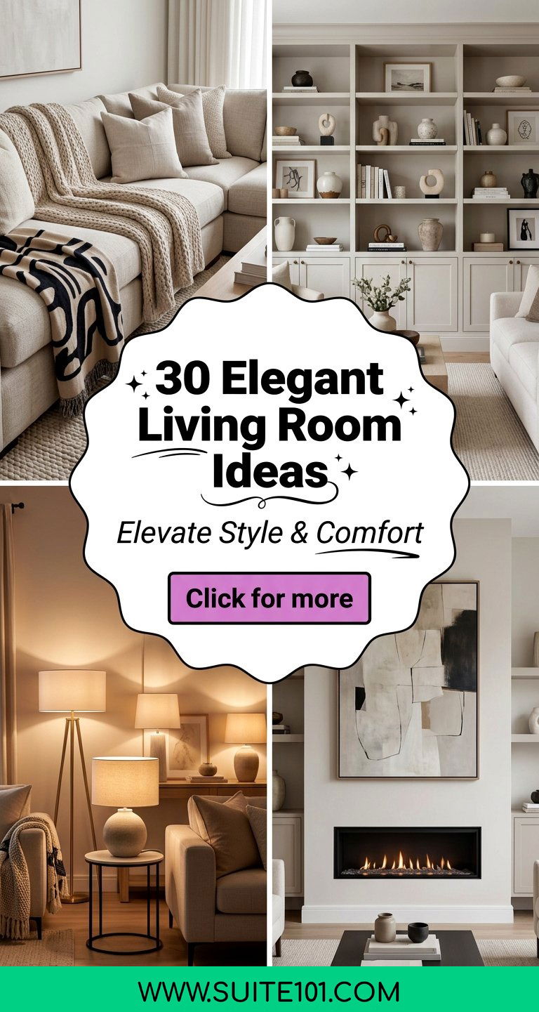 30 Elegant Living Room Ideas to Elevate Style and Comfort - 30 Elegant Living Room Ideas to Elevate Style and Comfort