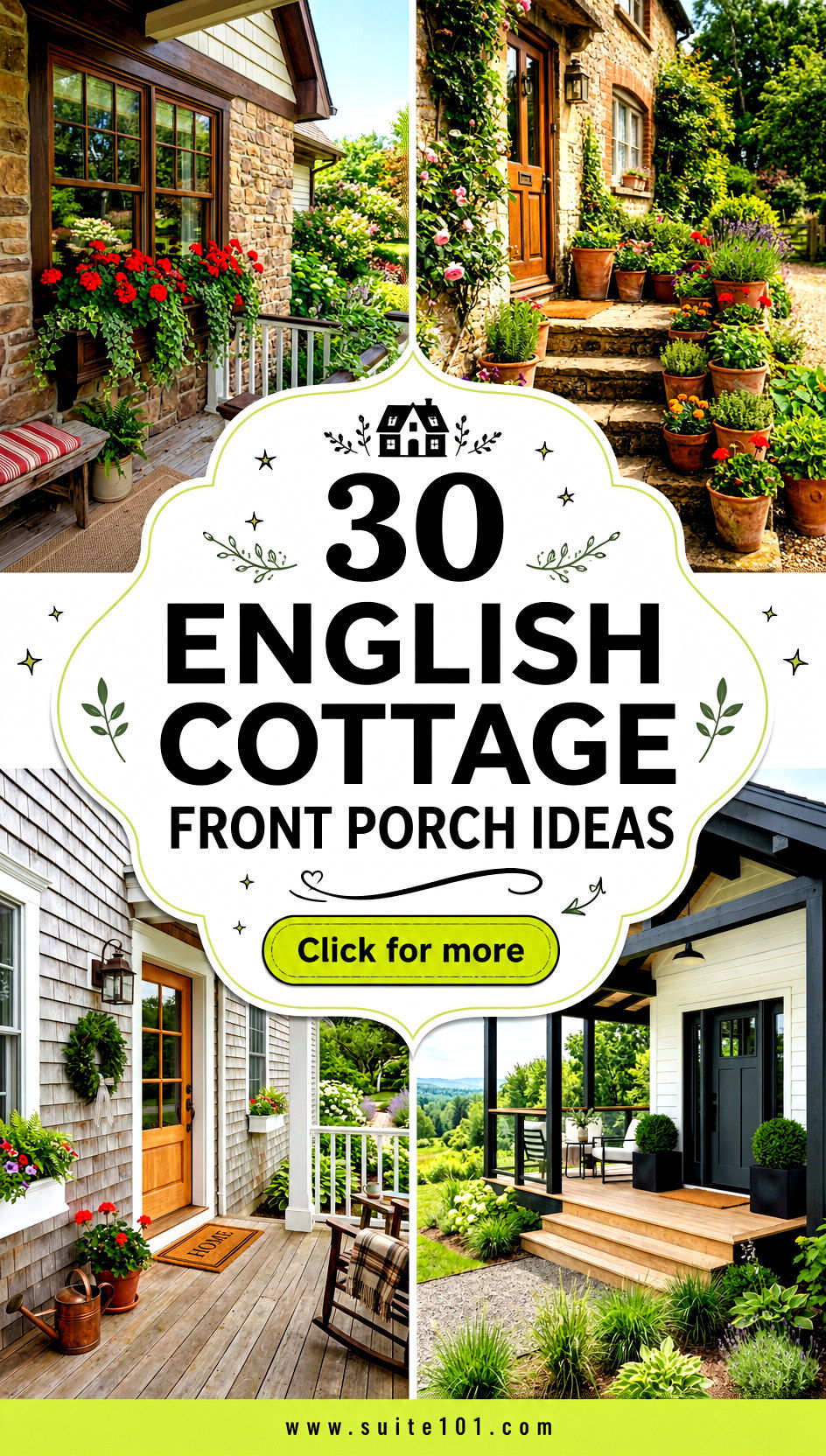 30 English Cottage Front Porch Ideas for Charming Curb Appeal - 30 English Cottage Front Porch Ideas for Charming Curb Appeal