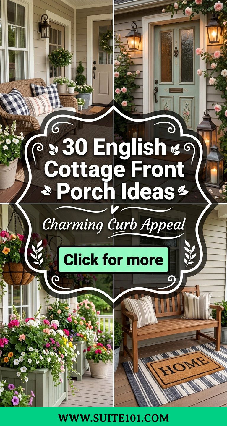 30 English Cottage Front Porch Ideas for Charming Curb Appeal - 30 English Cottage Front Porch Ideas for Charming Curb Appeal