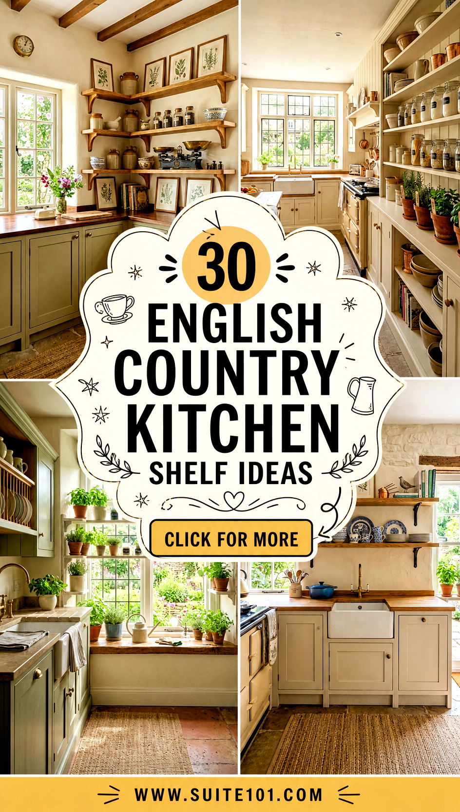 30 English Country Kitchen Shelf Ideas to Style with Character - 30 English Country Kitchen Shelf Ideas to Style with Character