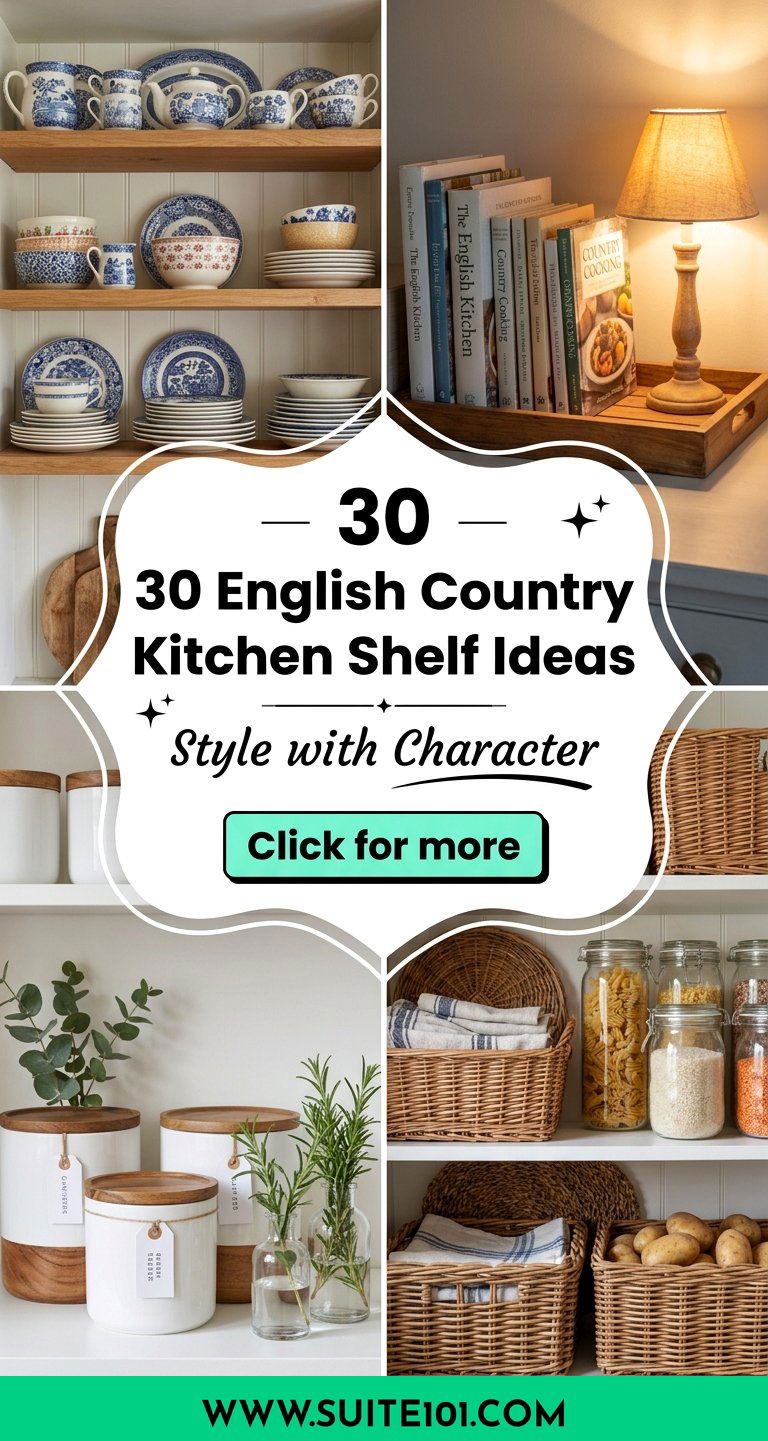 30 English Country Kitchen Shelf Ideas to Style with Character - 30 English Country Kitchen Shelf Ideas to Style with Character