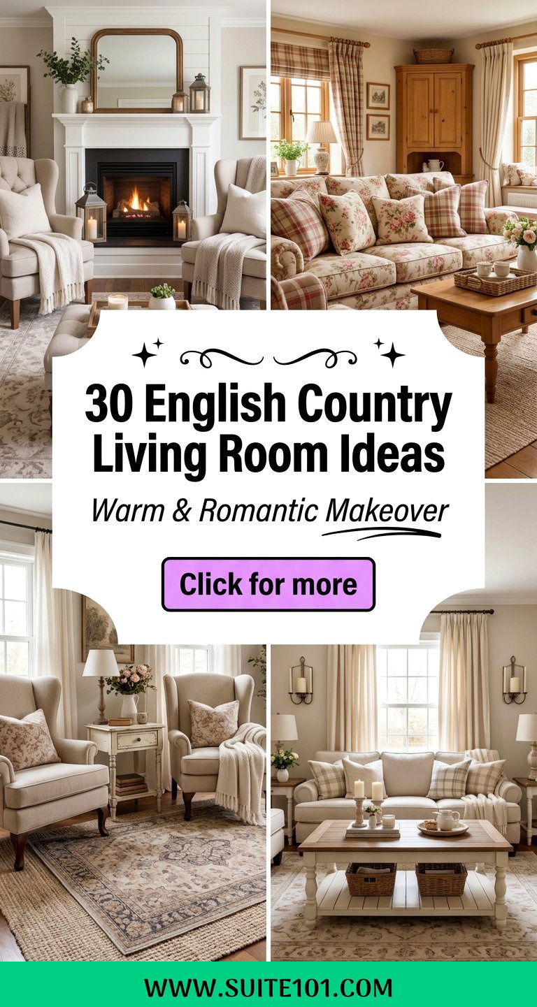 30 English Country Living Room Ideas for Warm Romantic Style - 30 English Country Living Room Ideas for Warm, Romantic Style