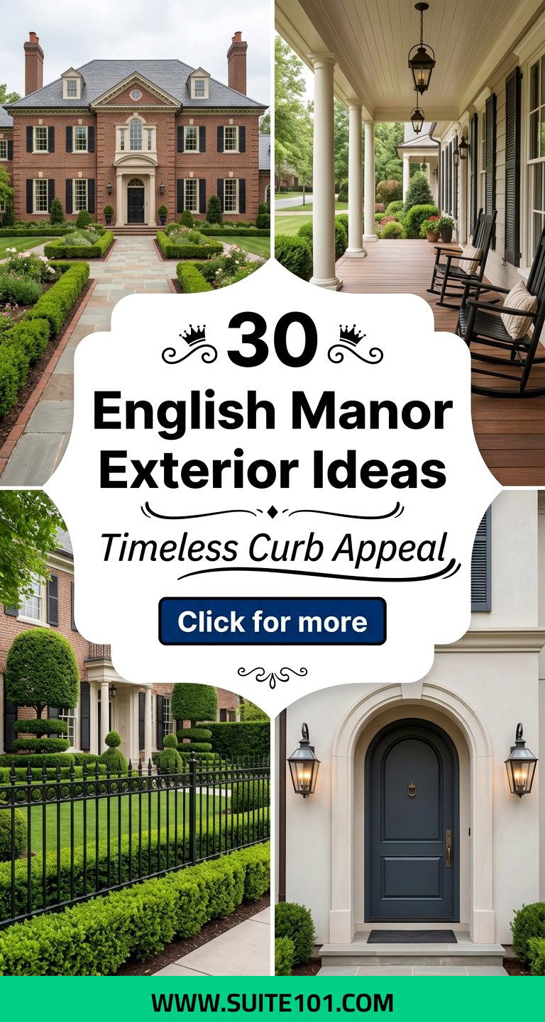 30 English Manor Exterior Ideas for Timeless Curb Appeal - 30 English Manor Exterior Ideas for Timeless Curb Appeal