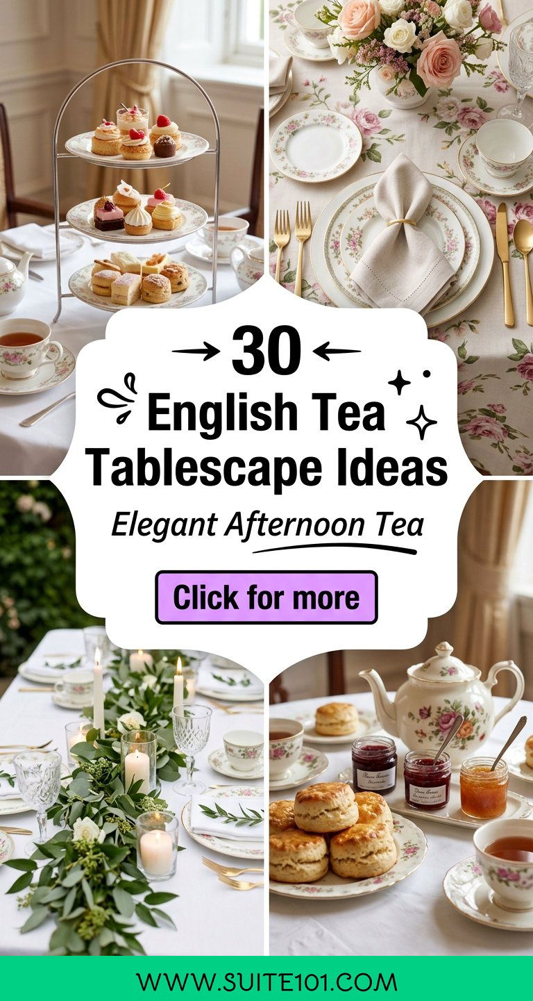 30 English Tea Tablescape Ideas for Elegant Afternoon Tea - 30 English Tea Tablescape Ideas for Elegant Afternoon Tea
