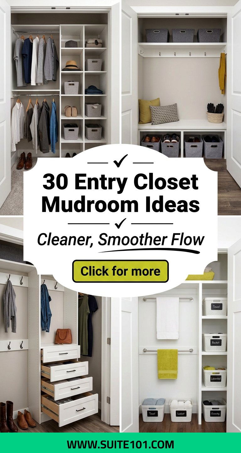 30 Entry Closet Mudroom Ideas for a Cleaner Better Flow - 30 Entry Closet Mudroom Ideas for a Cleaner, Better Flow