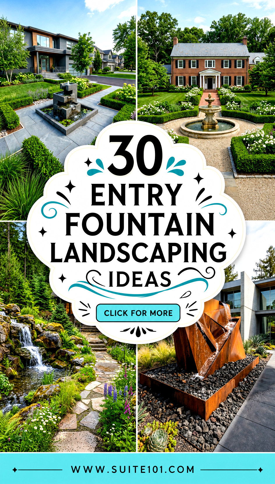 30 Entry Fountain Landscaping Ideas Add Serenity to Front Door - 30 Entry Fountain Landscaping Ideas: Add Serenity to Front Door