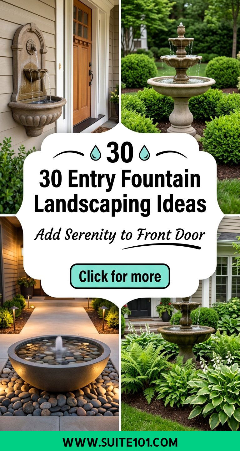 30 Entry Fountain Landscaping Ideas Add Serenity to Front Door - 30 Entry Fountain Landscaping Ideas: Add Serenity to Front Door